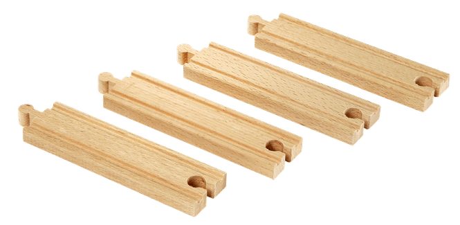 Hovedbilde BRIO® rette skinner - 144 mm, 4 deler