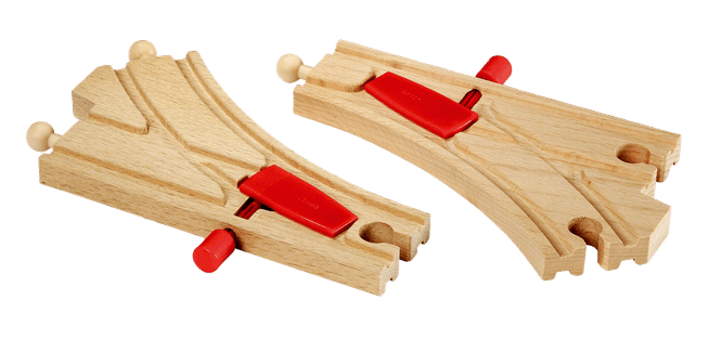 Hovedbilde BRIO® sporveksel m/pens - 144 mm, 2 deler