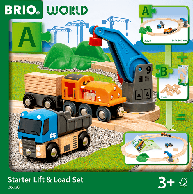 Hovedbilde BRIO® World startsett med kran og godstog - 14 ...