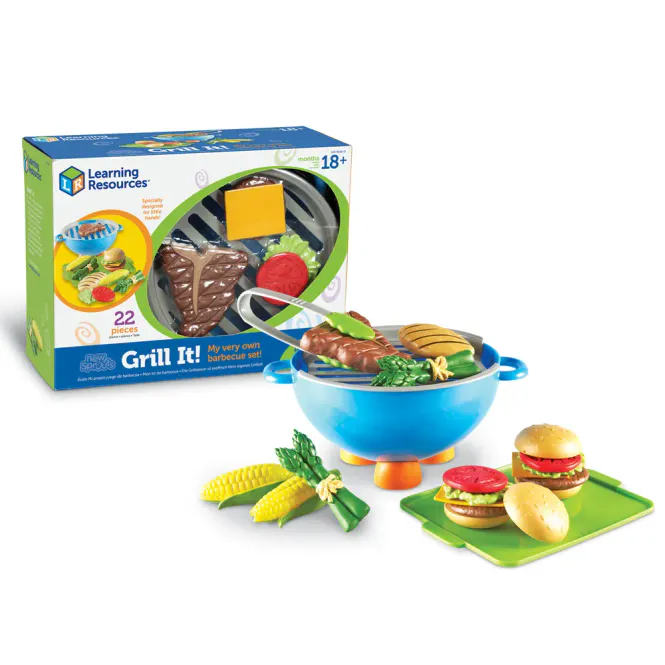 Hovedbilde Lekesett med grill og grillmat – 17 deler