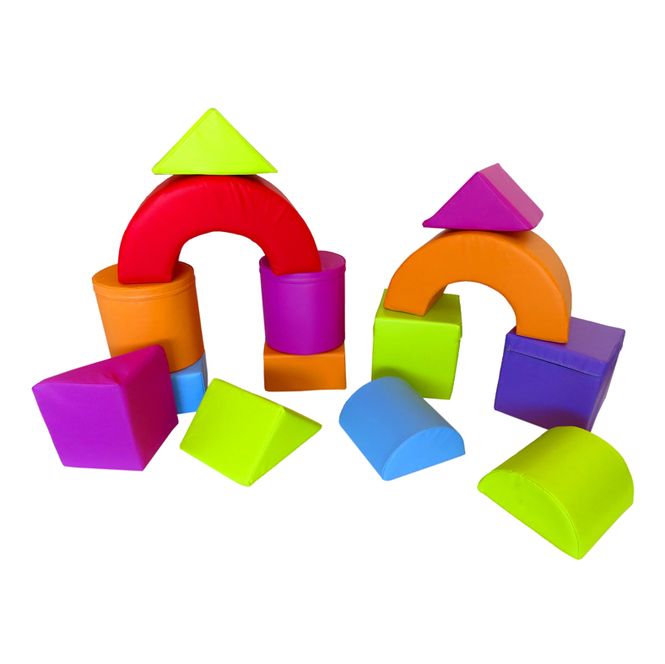 Hovedbilde Puslesett med 14 deler – myke former i skum