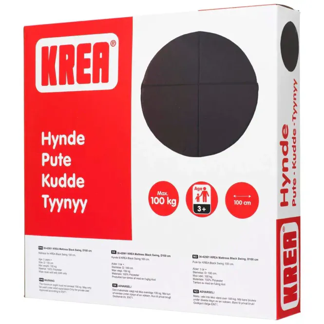 Hovedbilde KREA Madrass til Svart Huske, Ø100 cm