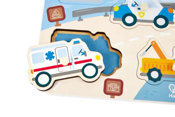 Hape Utrykningskjøretøy Knottpuslespill
