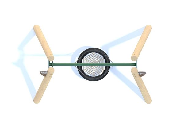 Huske Robinia 5 – enkelt huskestativ med «fuglerede»-sete