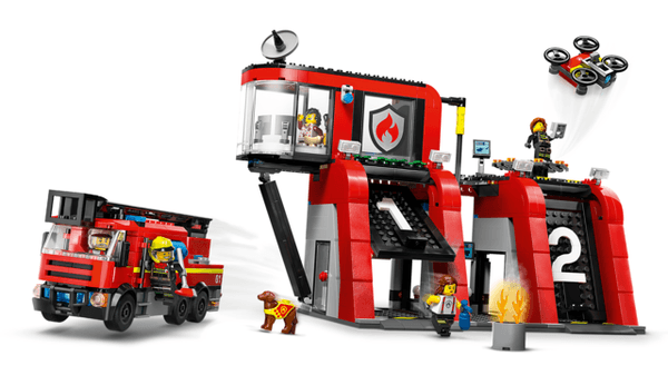 LEGO® City Brannstasjon med brannbil - 843 deler