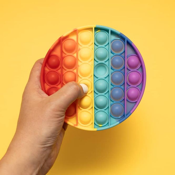 Hovedbilde Pop Fidget Pad – Rund, flerfarget.