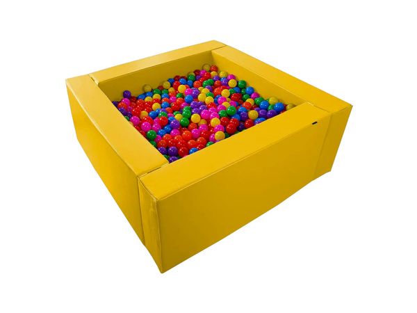 Firkantet ballbasseng med baller – 200 x 200 cm, høyde 45 cm