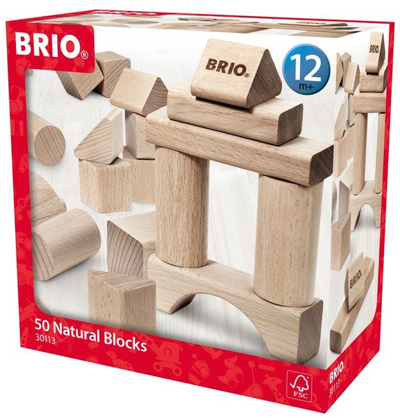BRIO® byggeklosser i tre - 50 deler
